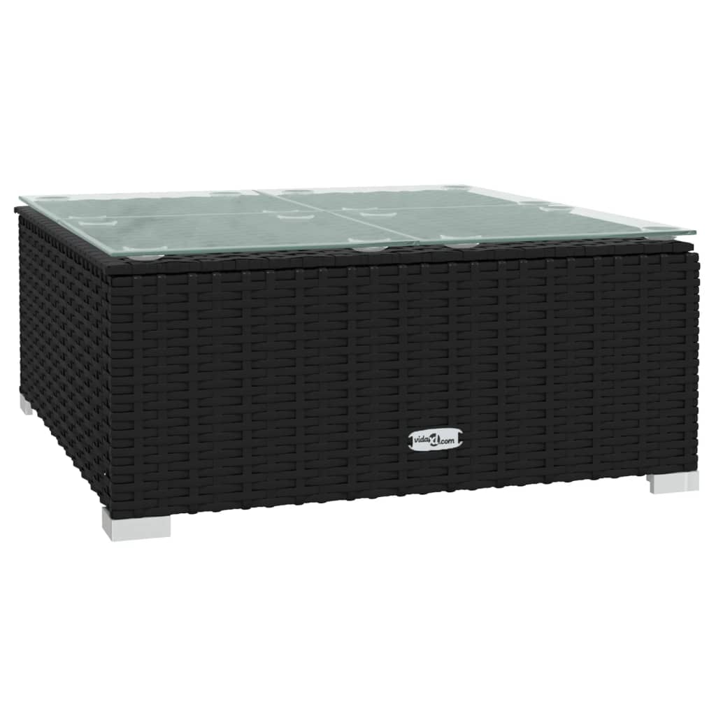 7-delige Loungeset met kussens poly rattan zwart is nu te koop bij PeponiXL, paradijselijk wonen!