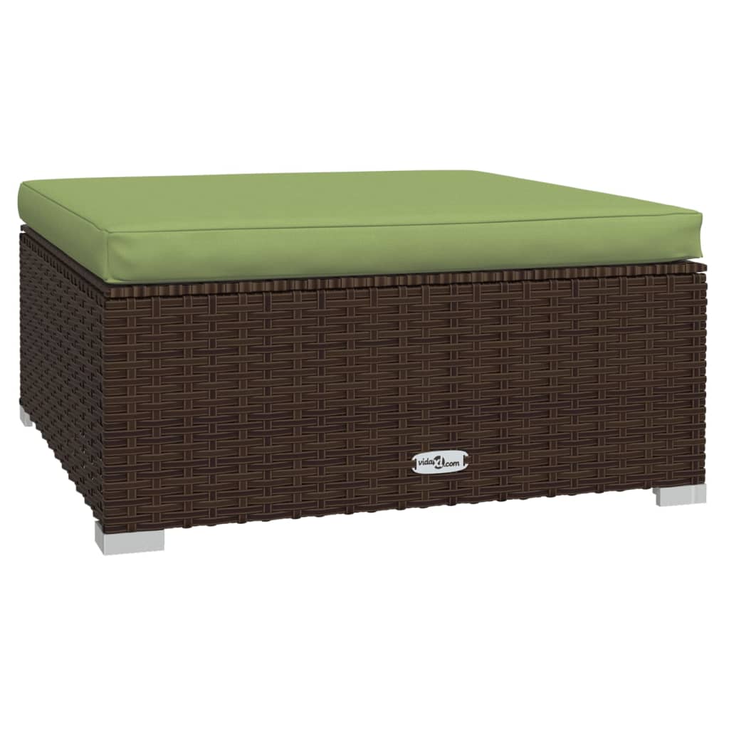 7-delige Loungeset met kussens poly rattan bruin is nu te koop bij PeponiXL, paradijselijk wonen!