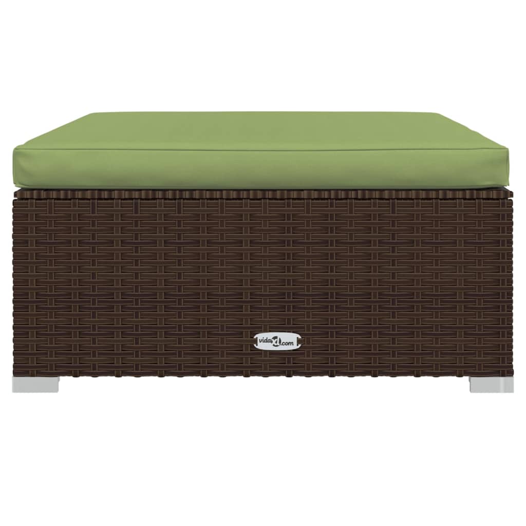 7-delige Loungeset met kussens poly rattan bruin is nu te koop bij PeponiXL, paradijselijk wonen!