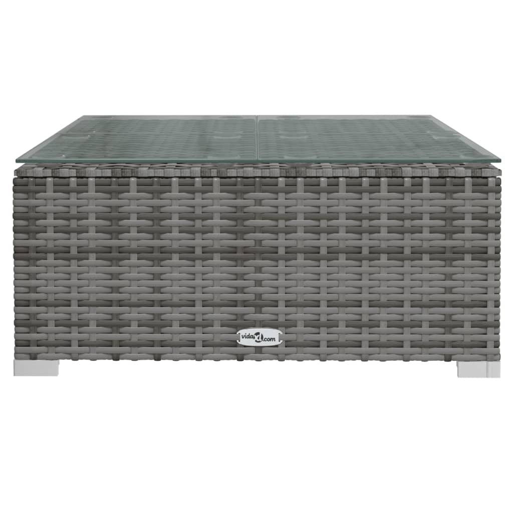 10-delige Loungeset met kussens poly rattan grijs is nu te koop bij PeponiXL, paradijselijk wonen!