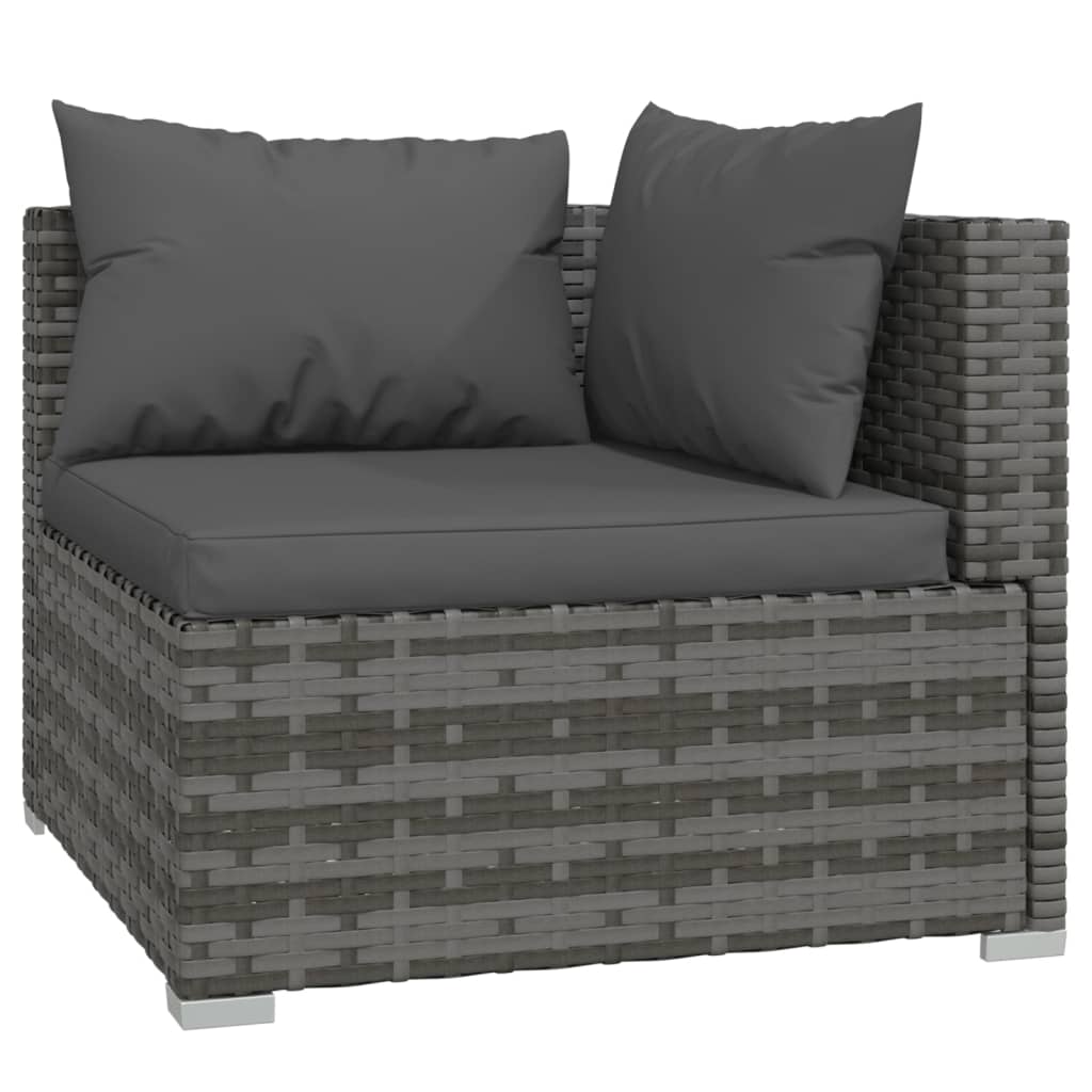 13-delige Loungeset met kussens poly rattan grijs is nu te koop bij PeponiXL, paradijselijk wonen!