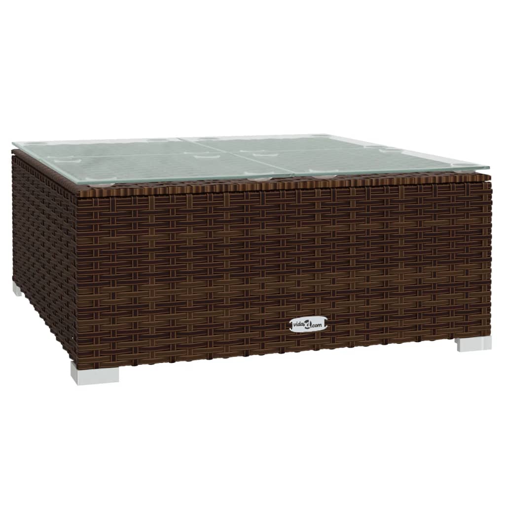 9-delige Loungeset met kussens poly rattan bruin is nu te koop bij PeponiXL, paradijselijk wonen!