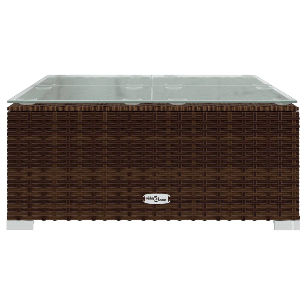 9-delige Loungeset met kussens poly rattan bruin is nu te koop bij PeponiXL, paradijselijk wonen!