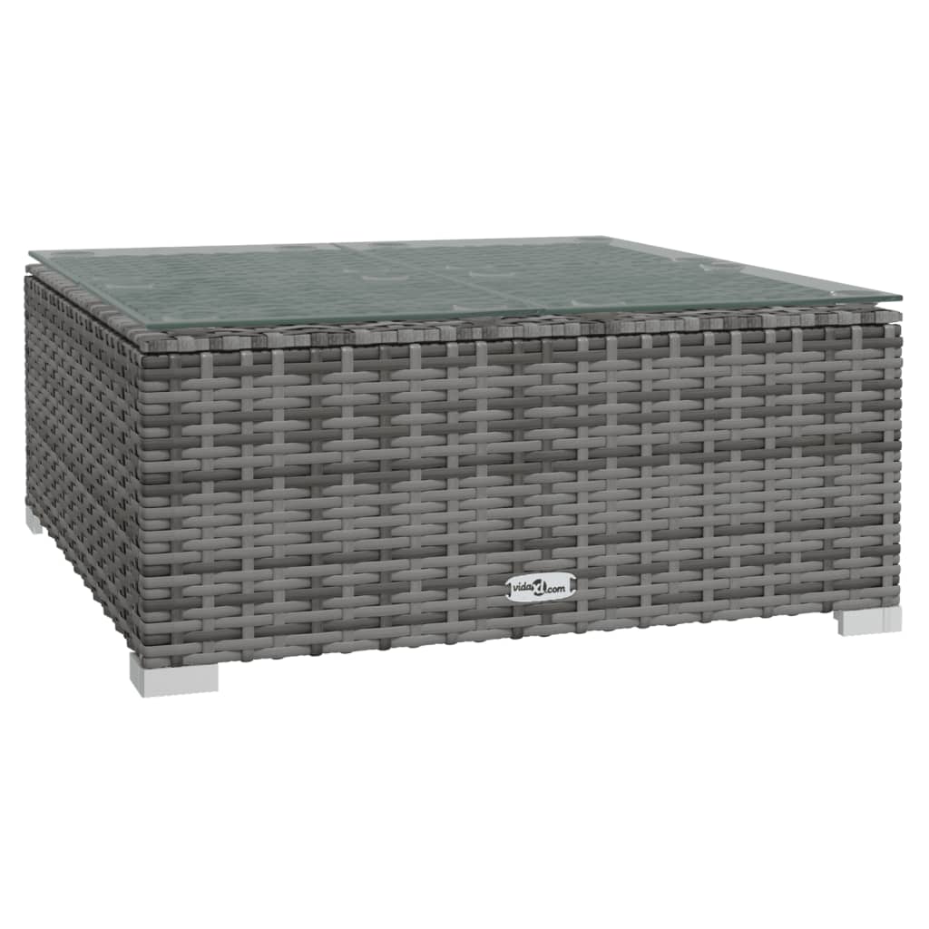 10-delige Loungeset met kussens poly rattan grijs is nu te koop bij PeponiXL, paradijselijk wonen!