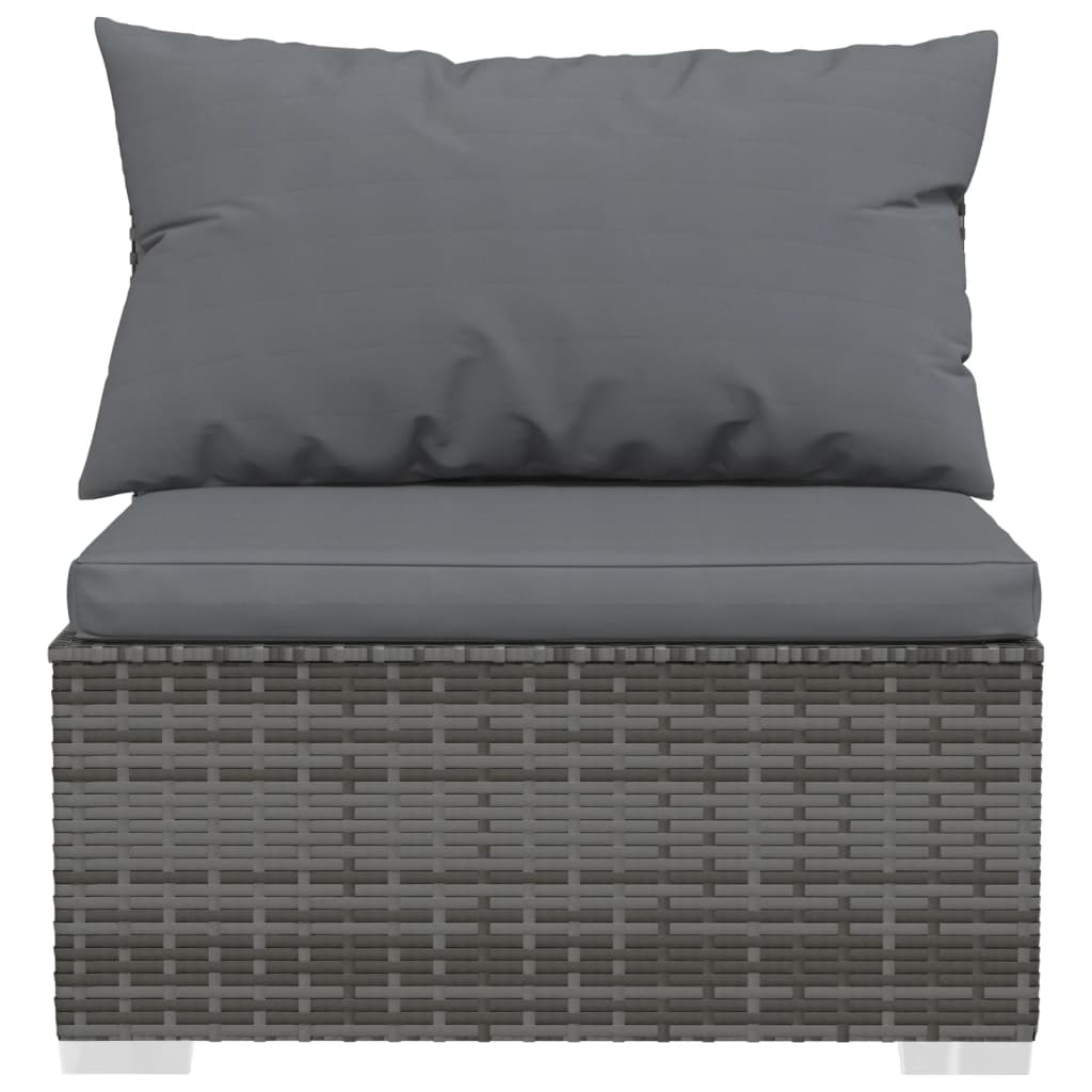 11-delige Loungeset met kussens poly rattan grijs is nu te koop bij PeponiXL, paradijselijk wonen!