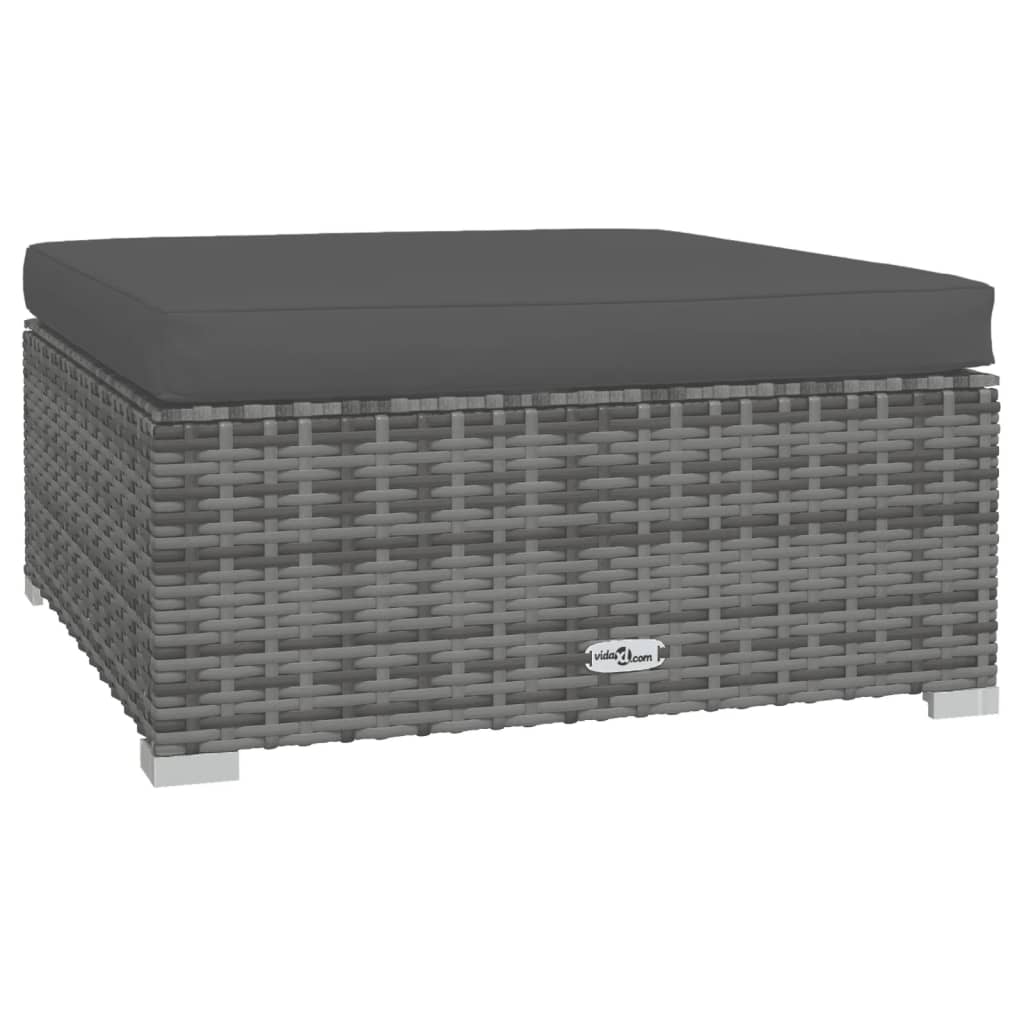 11-delige Loungeset met kussens poly rattan grijs is nu te koop bij PeponiXL, paradijselijk wonen!