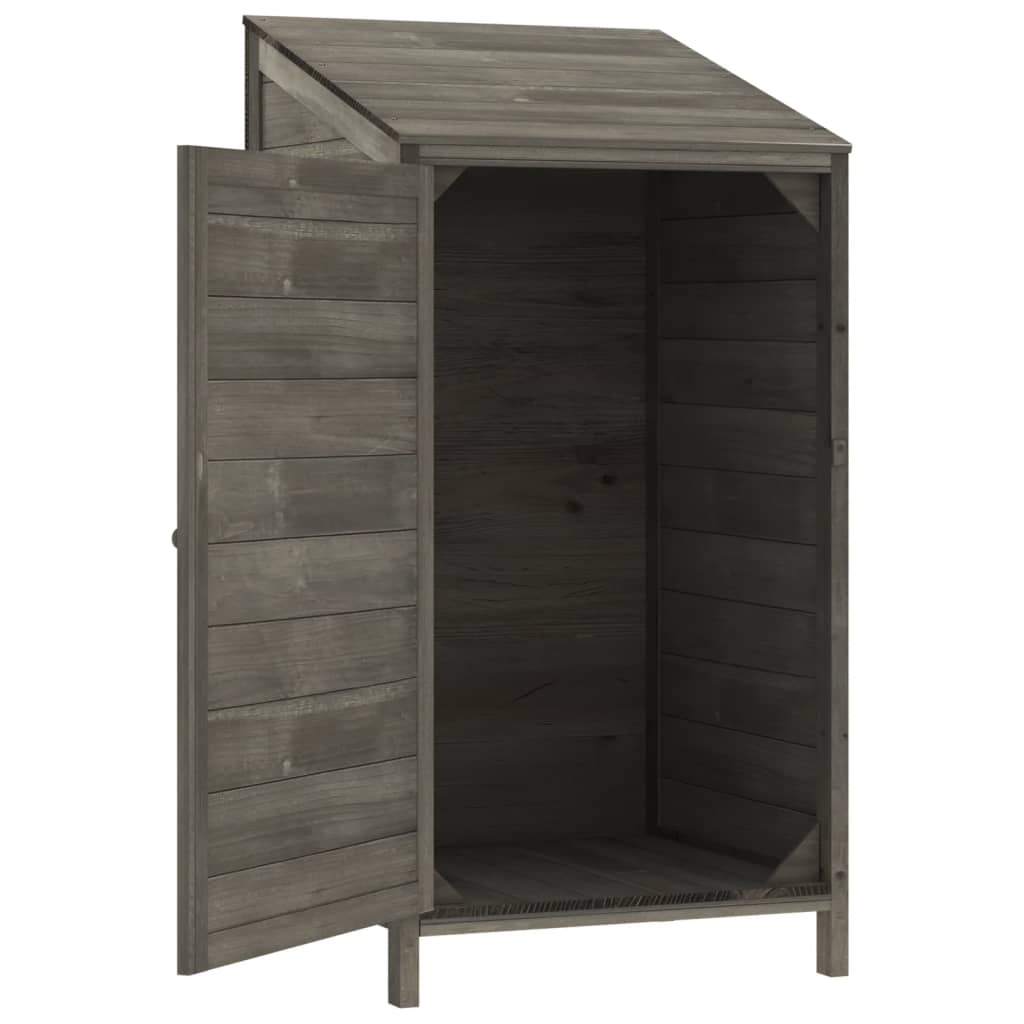 Tuinschuur 55x52x112 cm massief vurenhout antracietkleurig is nu te koop bij PeponiXL, paradijselijk wonen!