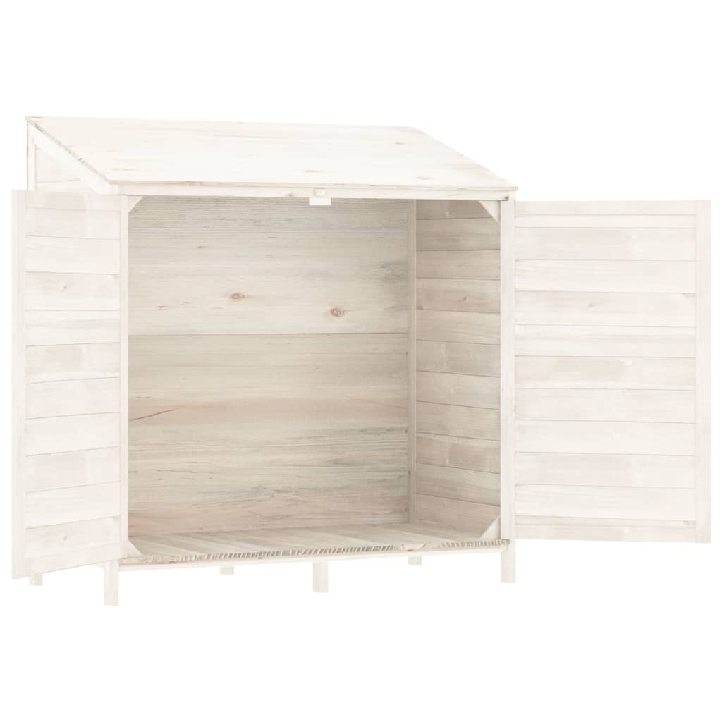 Tuinschuur 102x52x112 cm massief vurenhout wit is nu te koop bij PeponiXL, paradijselijk wonen!