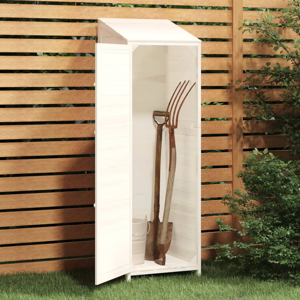 Tuinschuur 55x52x174,5 cm massief vurenhout wit is nu te koop bij PeponiXL, paradijselijk wonen!