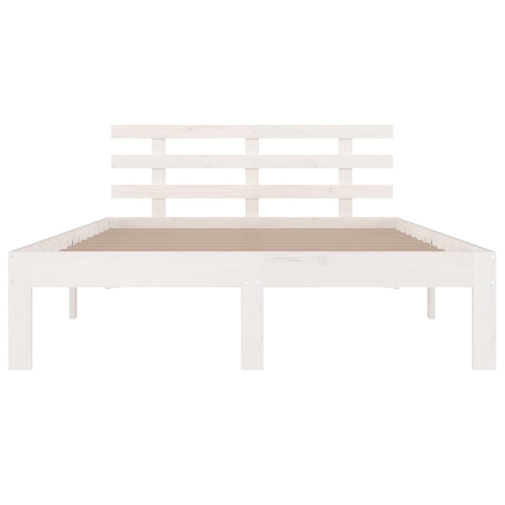 Bedframe massief hout wit 135x190 cm is nu te koop bij PeponiXL, paradijselijk wonen!