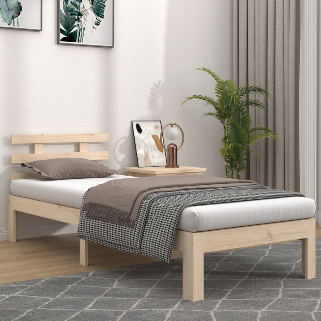 Bedframe massief hout 100x200 cm is nu te koop bij PeponiXL, paradijselijk wonen!