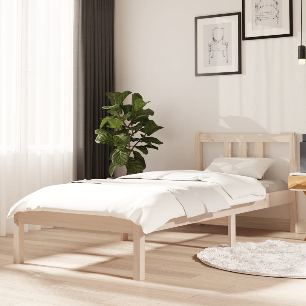 Bedframe massief hout 75x190 cm is nu te koop bij PeponiXL, paradijselijk wonen!
