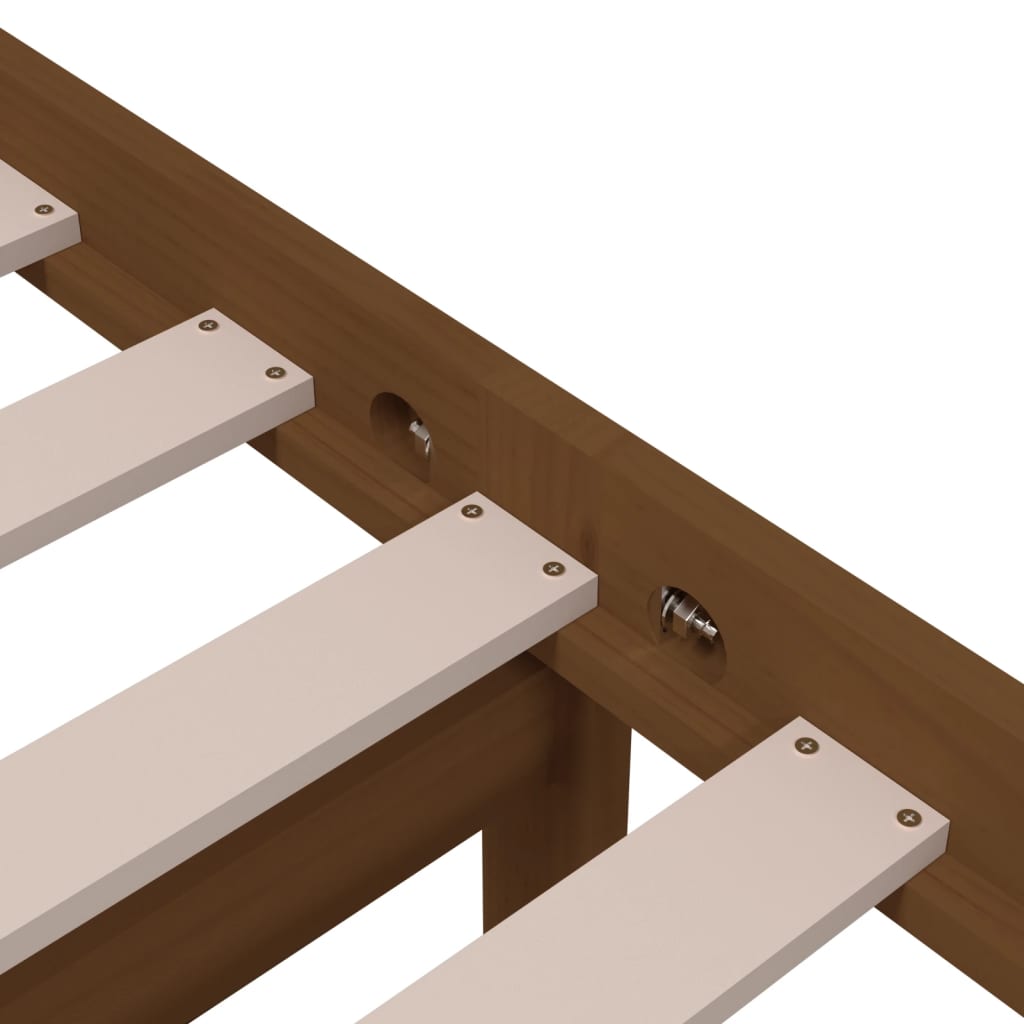 Bedframe massief hout honingbruin 75x190 cm is nu te koop bij PeponiXL, paradijselijk wonen!