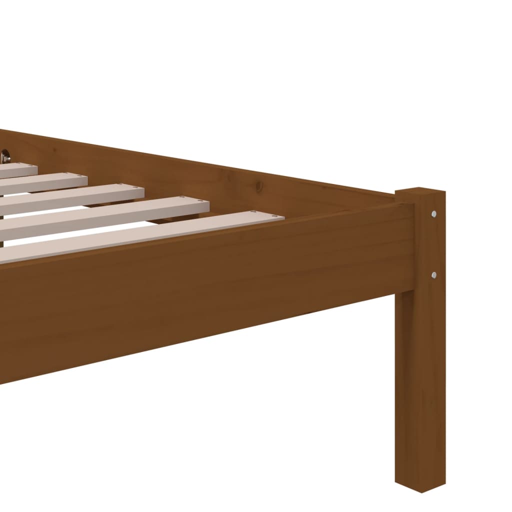 Bedframe massief hout honingbruin 75x190 cm is nu te koop bij PeponiXL, paradijselijk wonen!