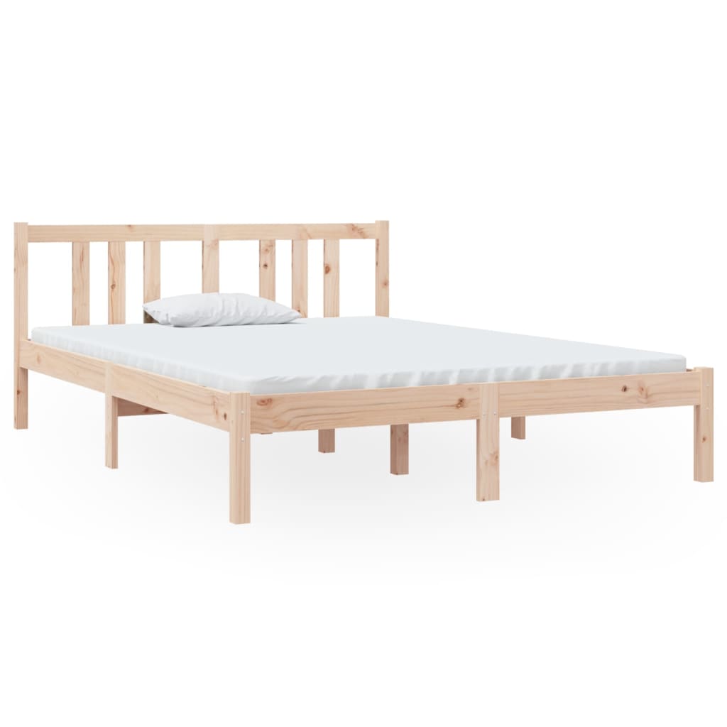 Bedframe massief hout 135x190 cm Double is nu te koop bij PeponiXL, paradijselijk wonen!