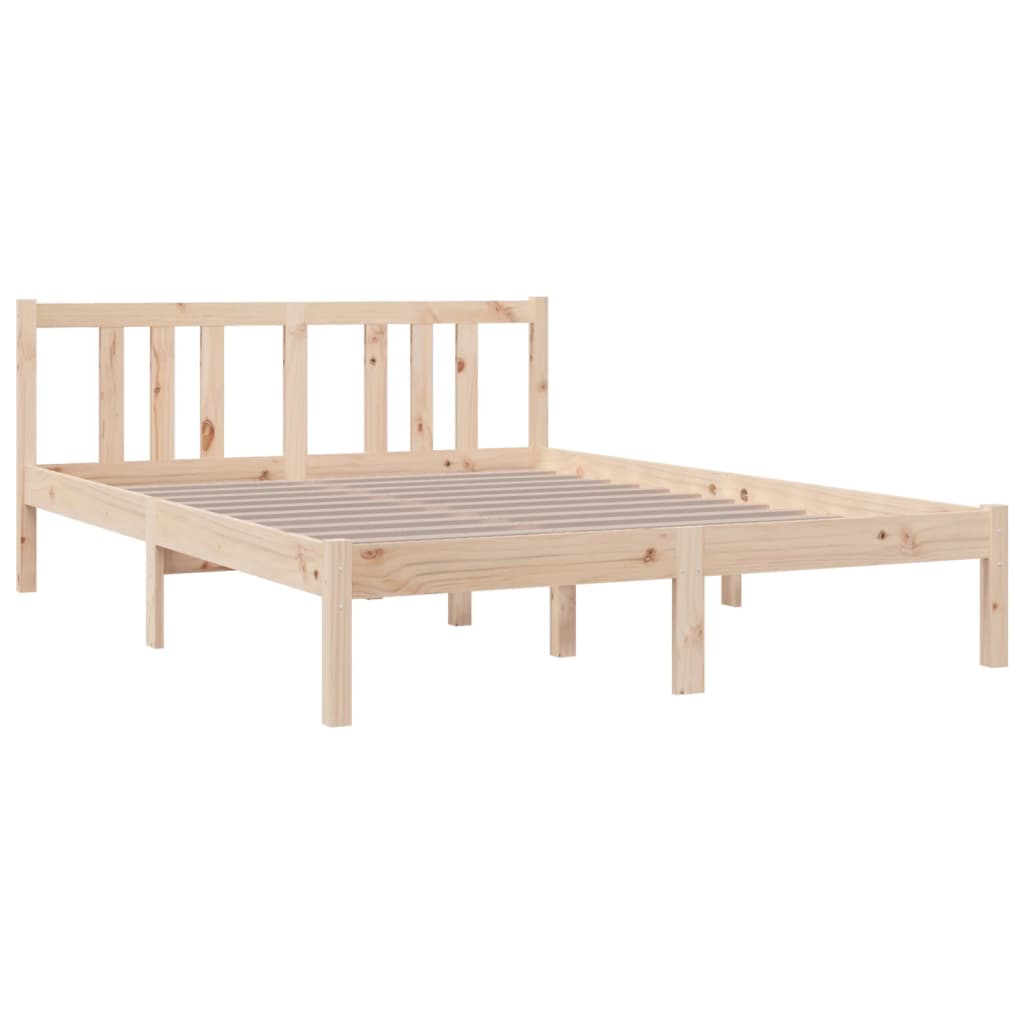 Bedframe massief hout 135x190 cm Double is nu te koop bij PeponiXL, paradijselijk wonen!