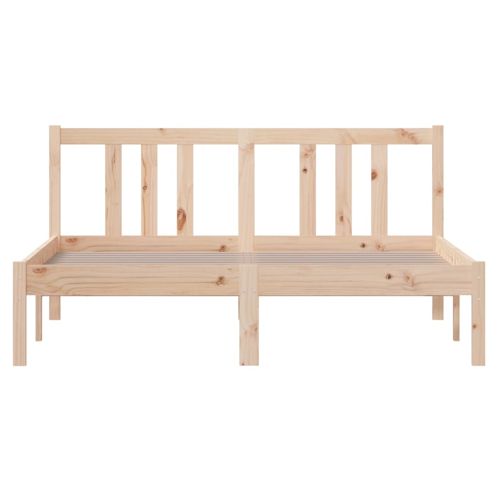Bedframe massief hout 135x190 cm Double is nu te koop bij PeponiXL, paradijselijk wonen!