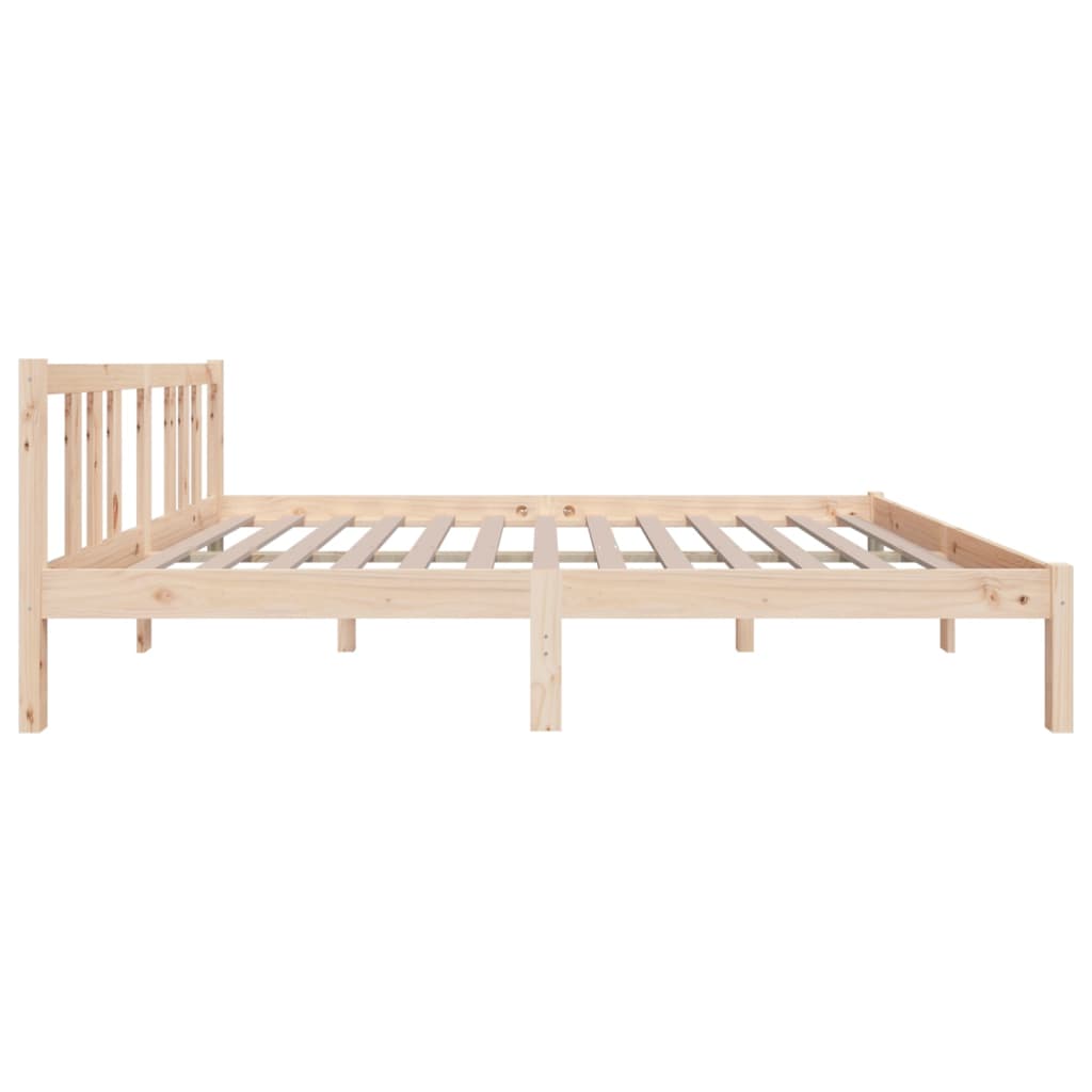 Bedframe massief hout 135x190 cm Double is nu te koop bij PeponiXL, paradijselijk wonen!