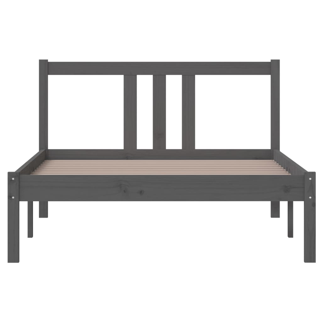 Bedframe massief hout grijs 100x200 cm is nu te koop bij PeponiXL, paradijselijk wonen!