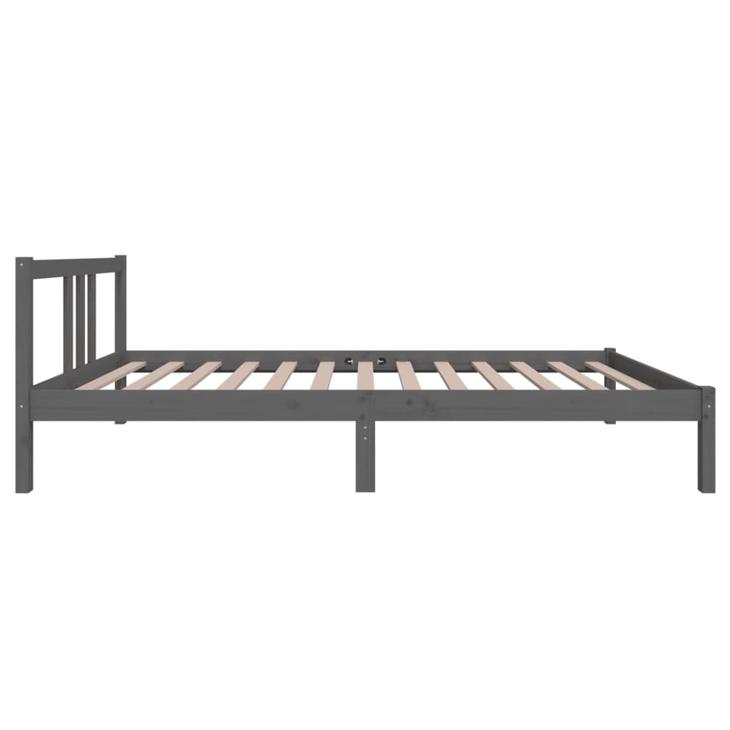 Bedframe massief hout grijs 100x200 cm is nu te koop bij PeponiXL, paradijselijk wonen!