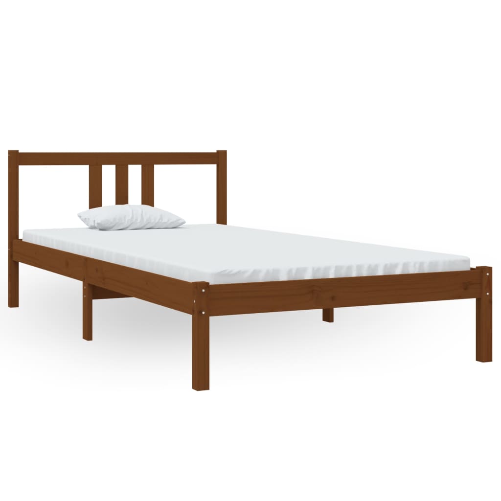 Bedframe massief hout honingbruin 100x200 cm is nu te koop bij PeponiXL, paradijselijk wonen!