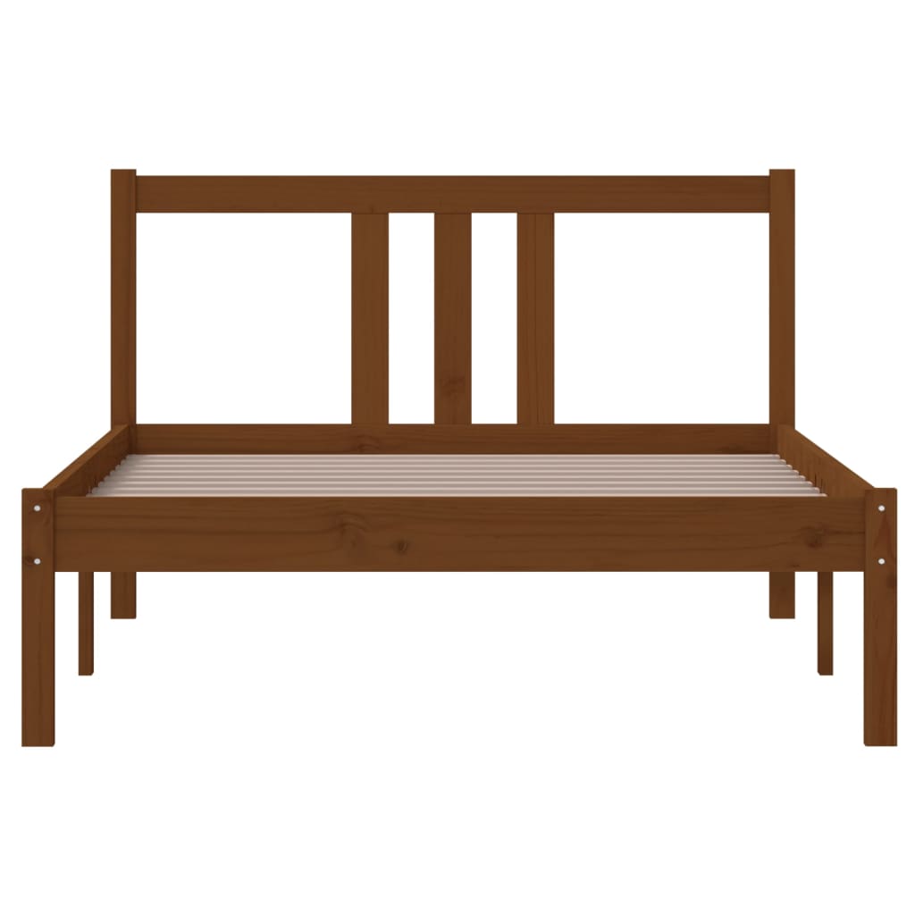 Bedframe massief hout honingbruin 100x200 cm is nu te koop bij PeponiXL, paradijselijk wonen!