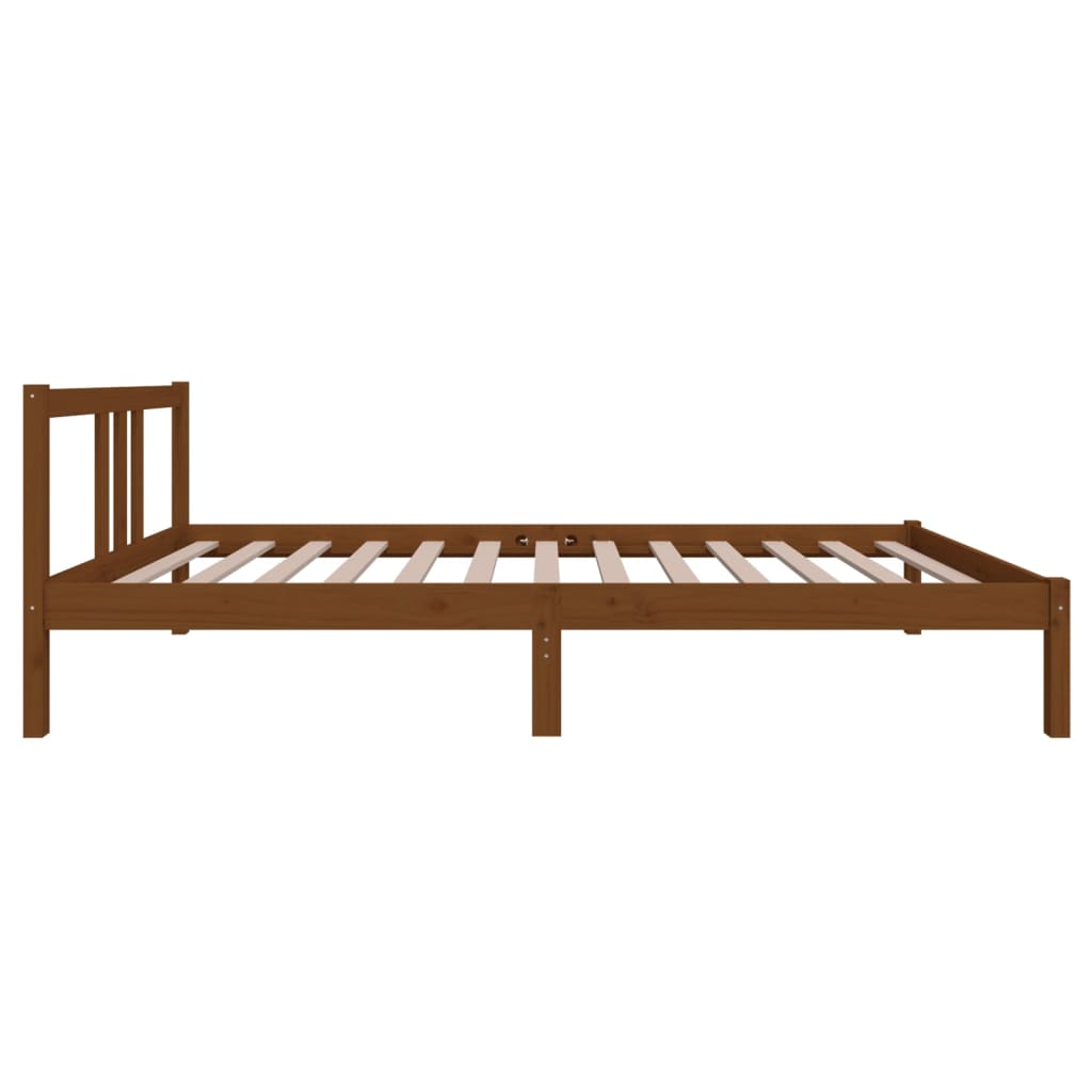Bedframe massief hout honingbruin 100x200 cm is nu te koop bij PeponiXL, paradijselijk wonen!