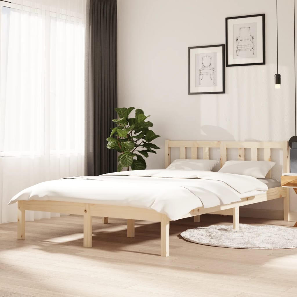 Bedframe zonder matras massief hout 120x200 cm is nu te koop bij PeponiXL, paradijselijk wonen!