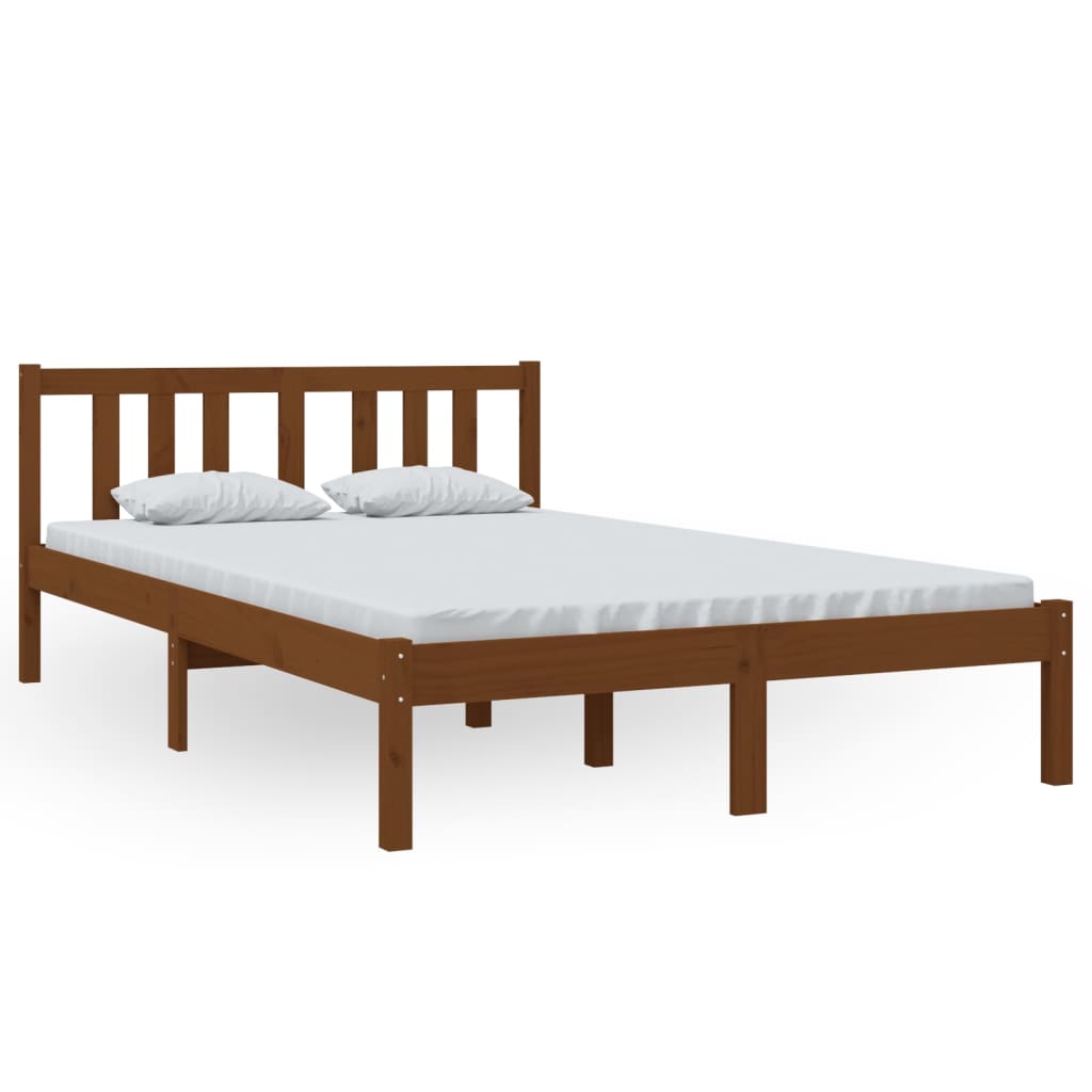 Bedframe massief hout honingbruin 120x200 cm is nu te koop bij PeponiXL, paradijselijk wonen!