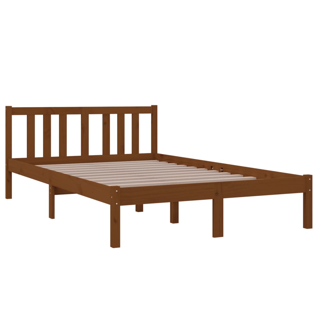 Bedframe massief hout honingbruin 120x200 cm is nu te koop bij PeponiXL, paradijselijk wonen!