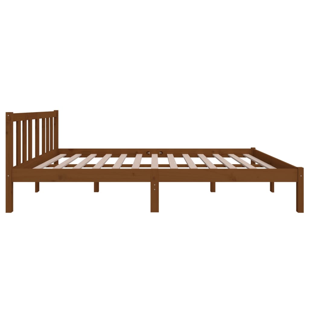 Bedframe massief hout honingbruin 120x200 cm is nu te koop bij PeponiXL, paradijselijk wonen!