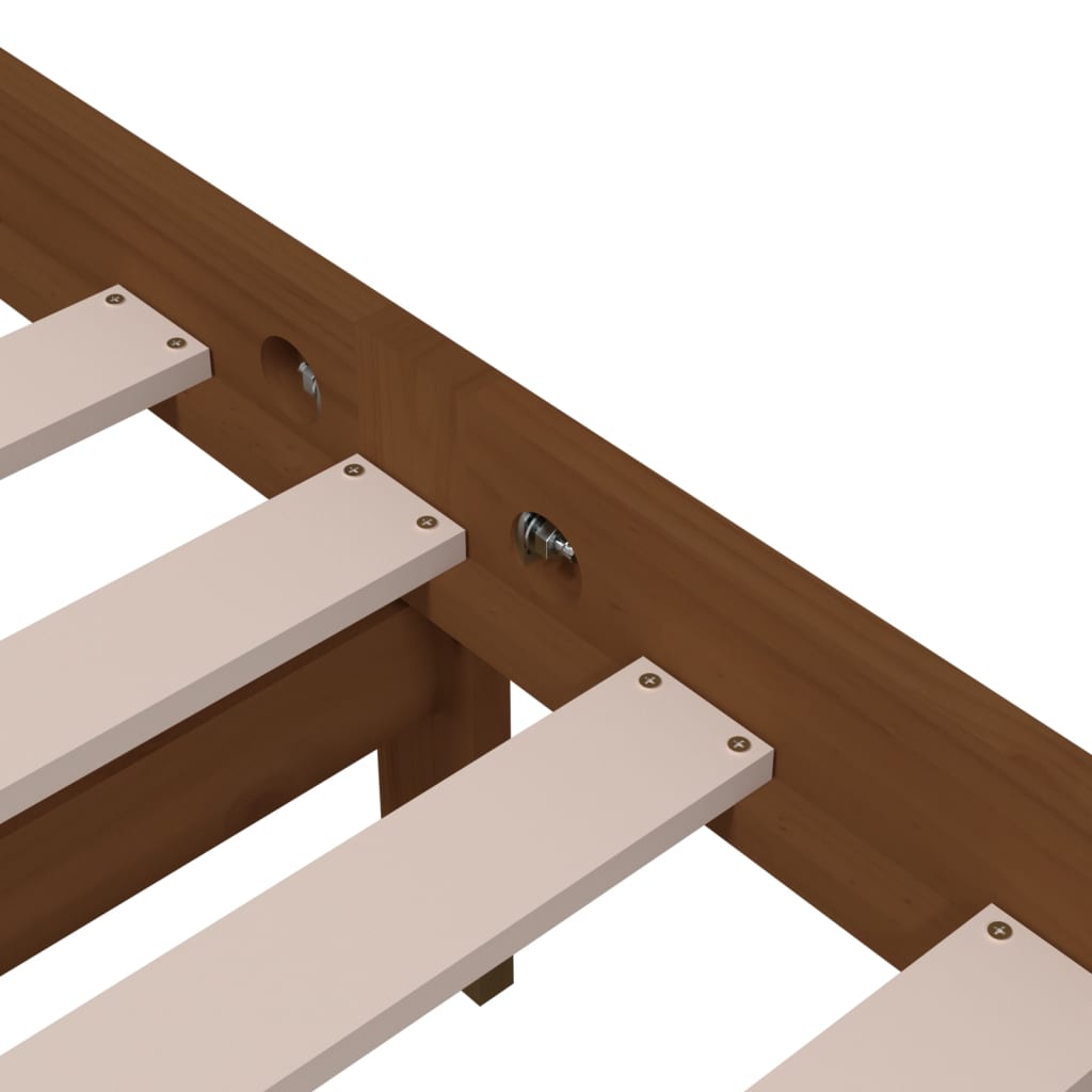 Bedframe massief hout honingbruin 120x200 cm is nu te koop bij PeponiXL, paradijselijk wonen!