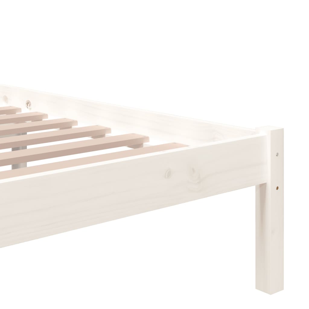 Bedframe massief hout wit 200x200 cm is nu te koop bij PeponiXL, paradijselijk wonen!
