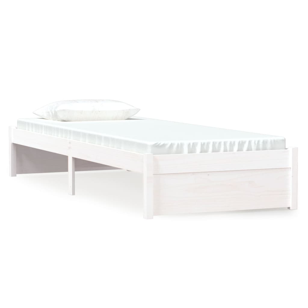 Bedframe massief hout wit 75x190 cm is nu te koop bij PeponiXL, paradijselijk wonen!