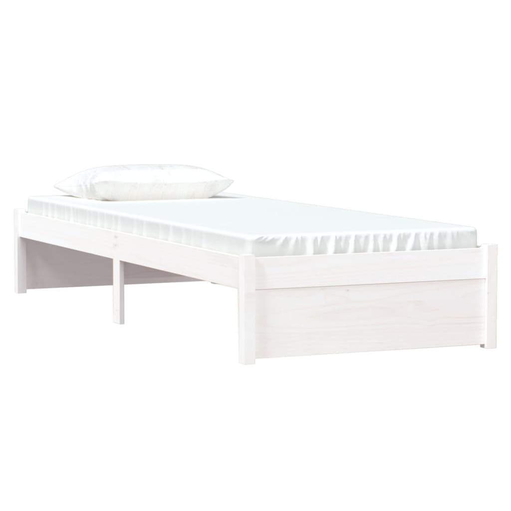 Bedframe massief hout wit 75x190 cm is nu te koop bij PeponiXL, paradijselijk wonen!