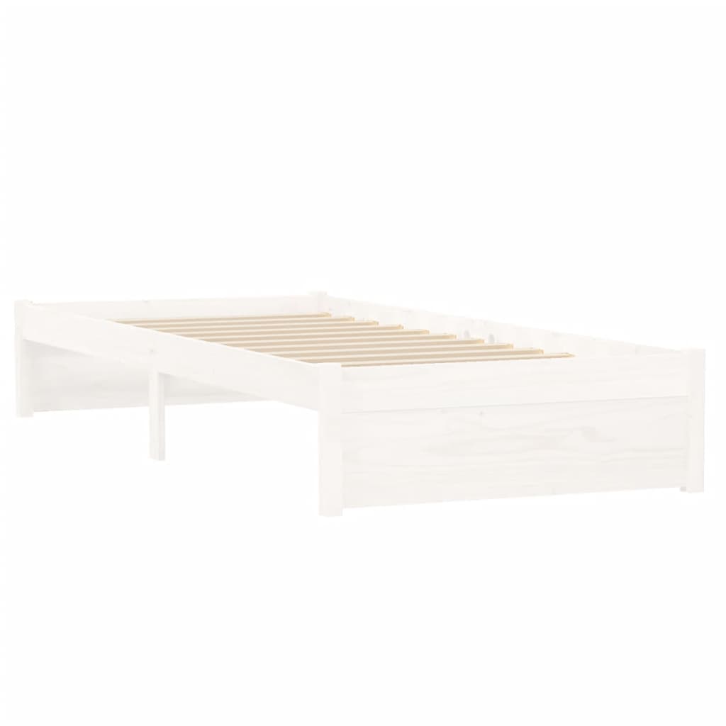 Bedframe massief hout wit 75x190 cm is nu te koop bij PeponiXL, paradijselijk wonen!