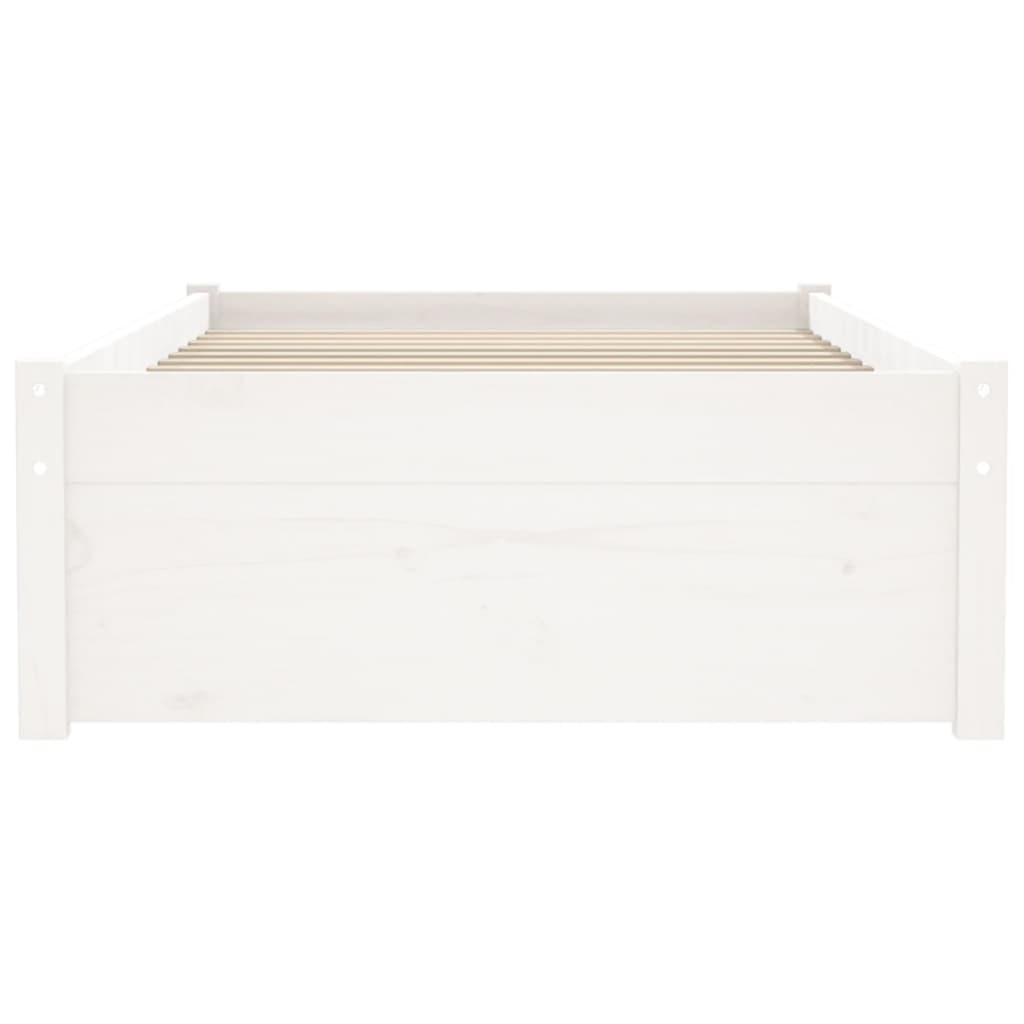 Bedframe massief hout wit 75x190 cm is nu te koop bij PeponiXL, paradijselijk wonen!