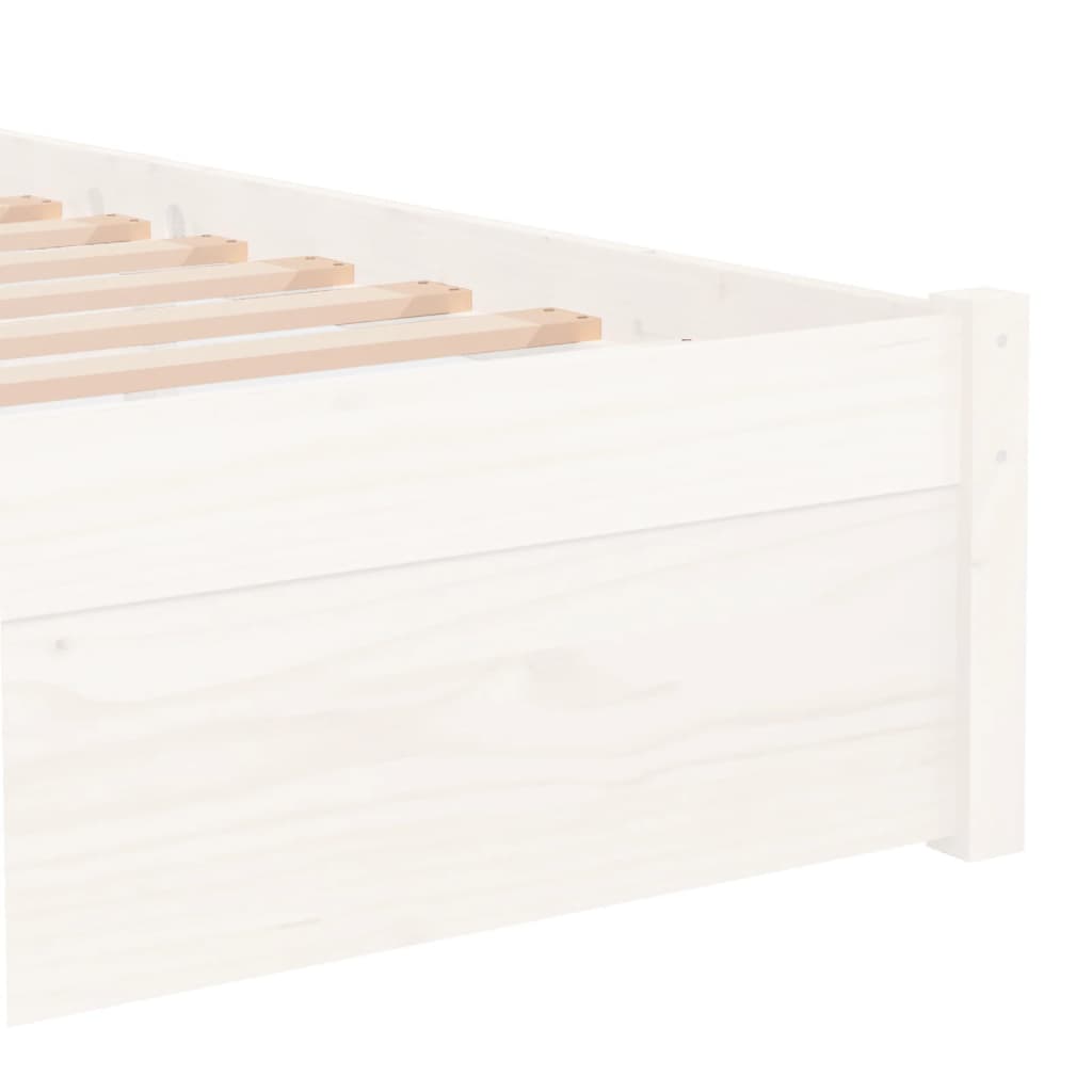 Bedframe massief hout wit 75x190 cm is nu te koop bij PeponiXL, paradijselijk wonen!