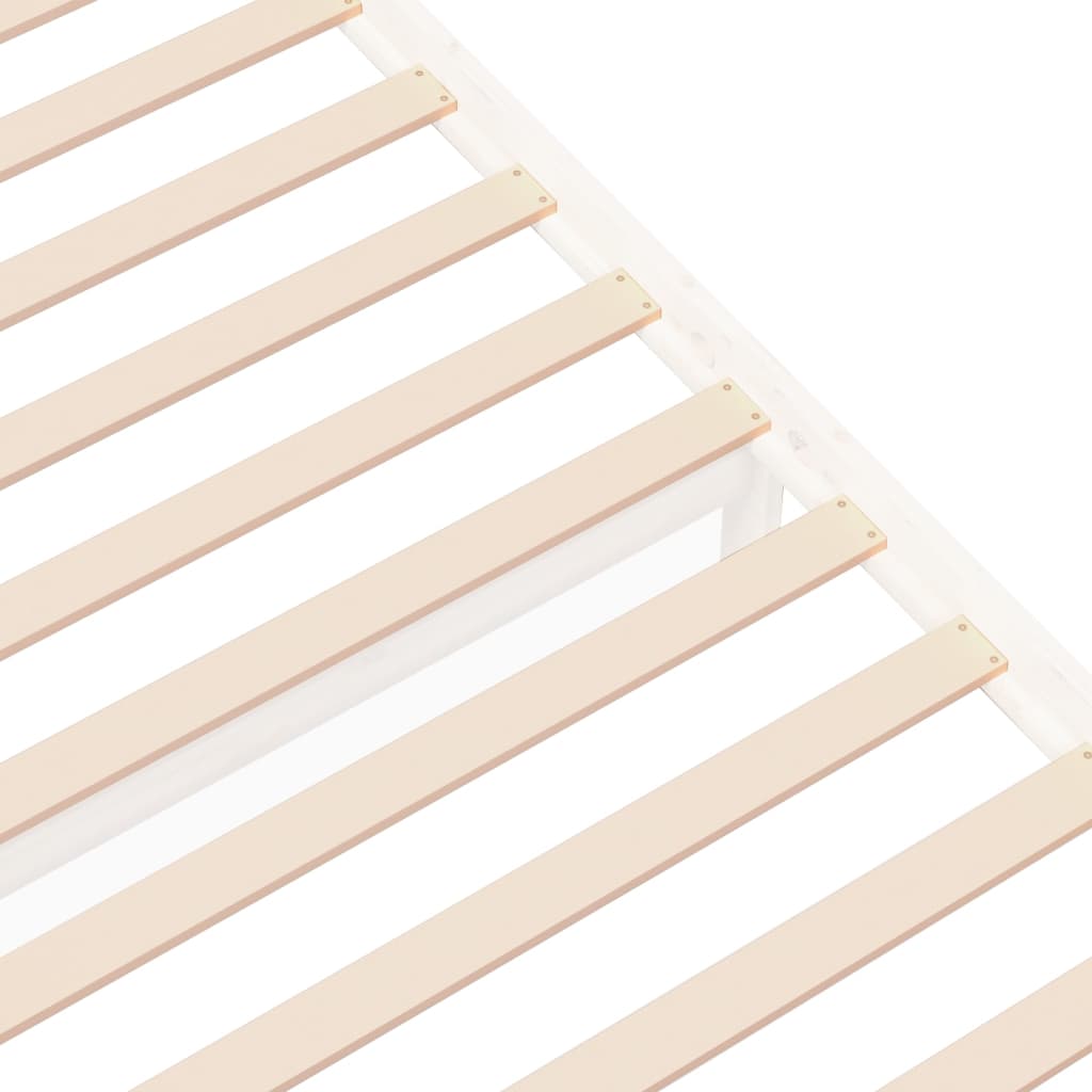 Bedframe massief hout wit 75x190 cm is nu te koop bij PeponiXL, paradijselijk wonen!