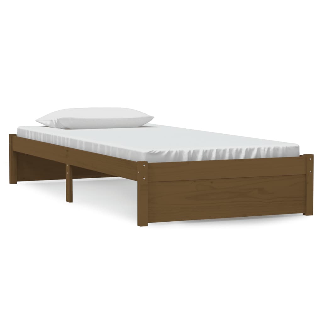 Bedframe massief hout honingbruin 90x190 cm is nu te koop bij PeponiXL, paradijselijk wonen!