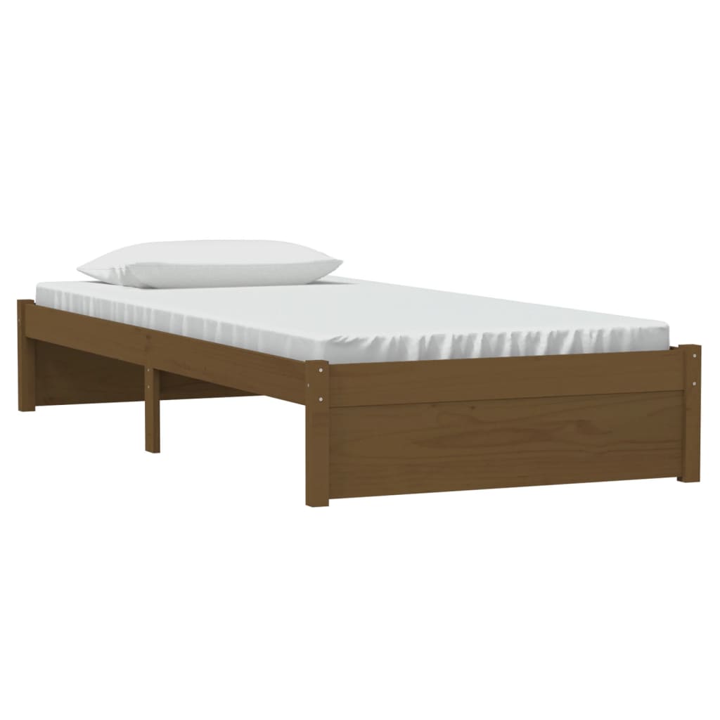 Bedframe massief hout honingbruin 90x190 cm is nu te koop bij PeponiXL, paradijselijk wonen!