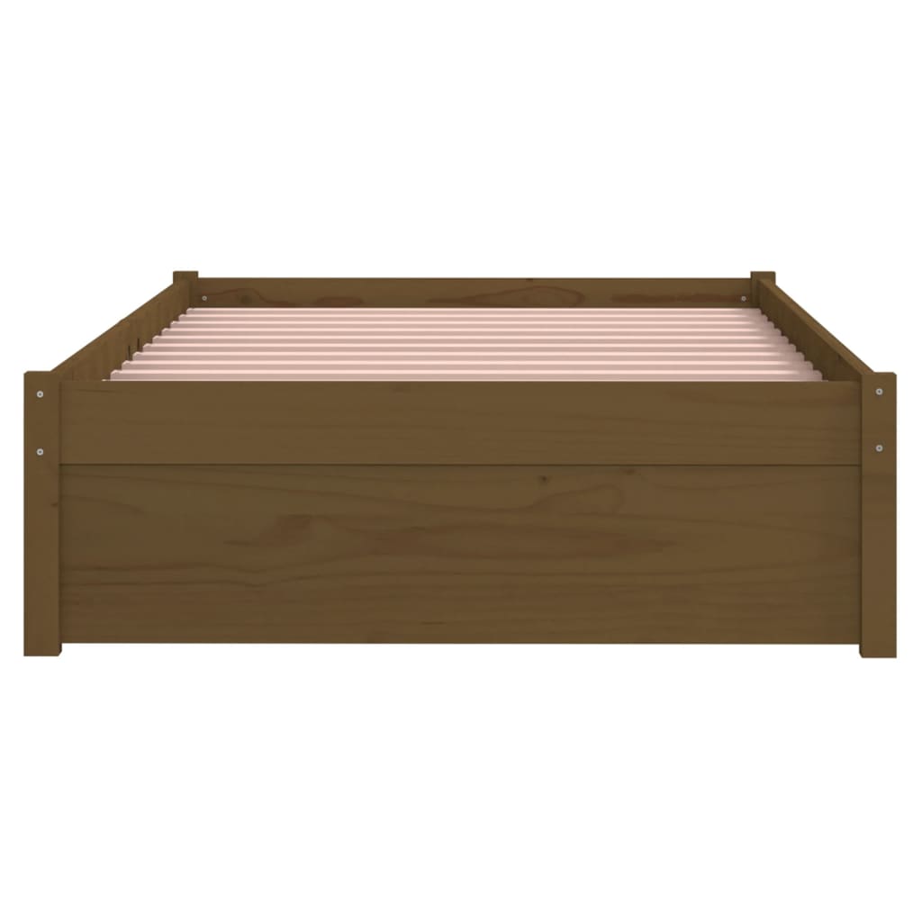 Bedframe massief hout honingbruin 90x190 cm is nu te koop bij PeponiXL, paradijselijk wonen!