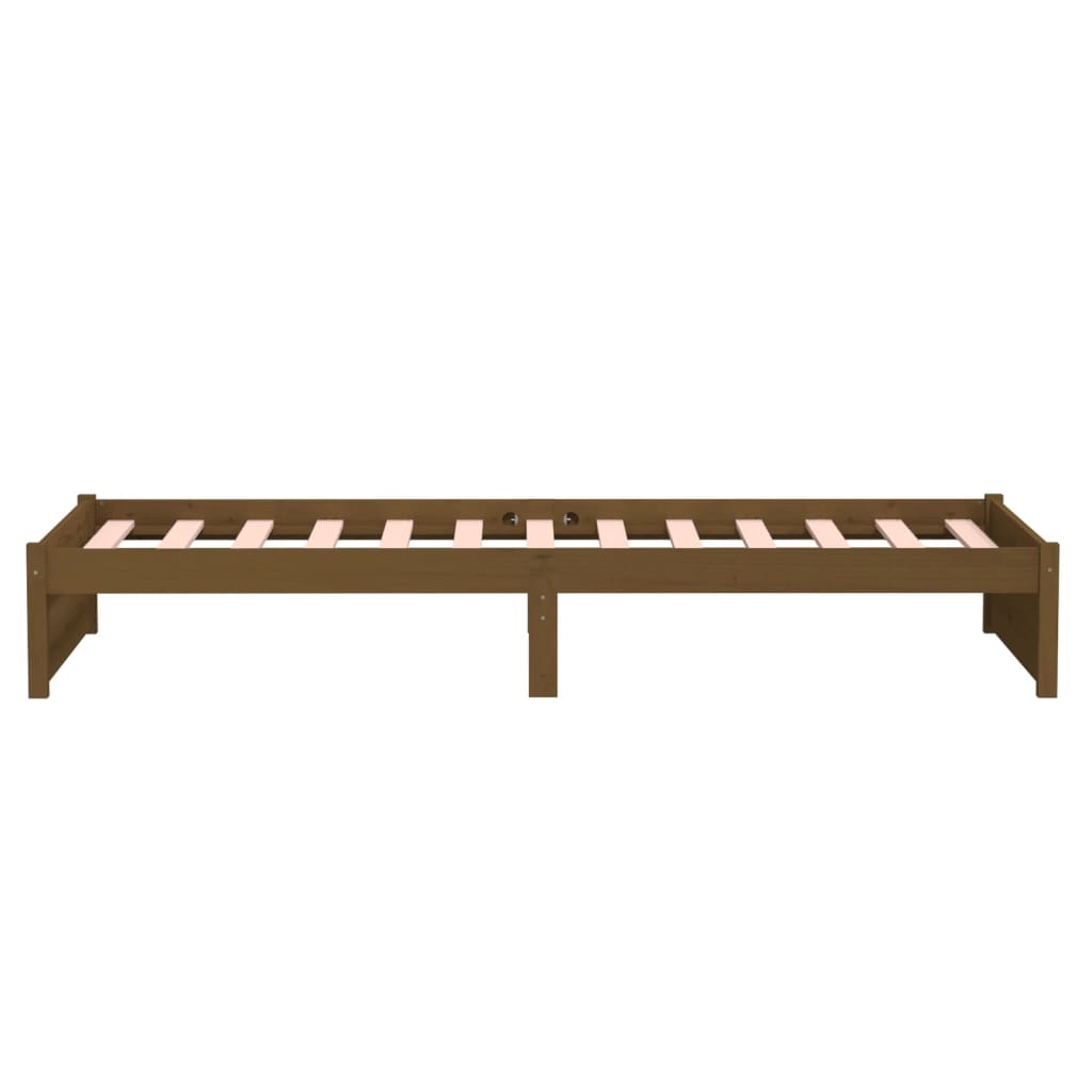 Bedframe massief hout honingbruin 90x190 cm is nu te koop bij PeponiXL, paradijselijk wonen!