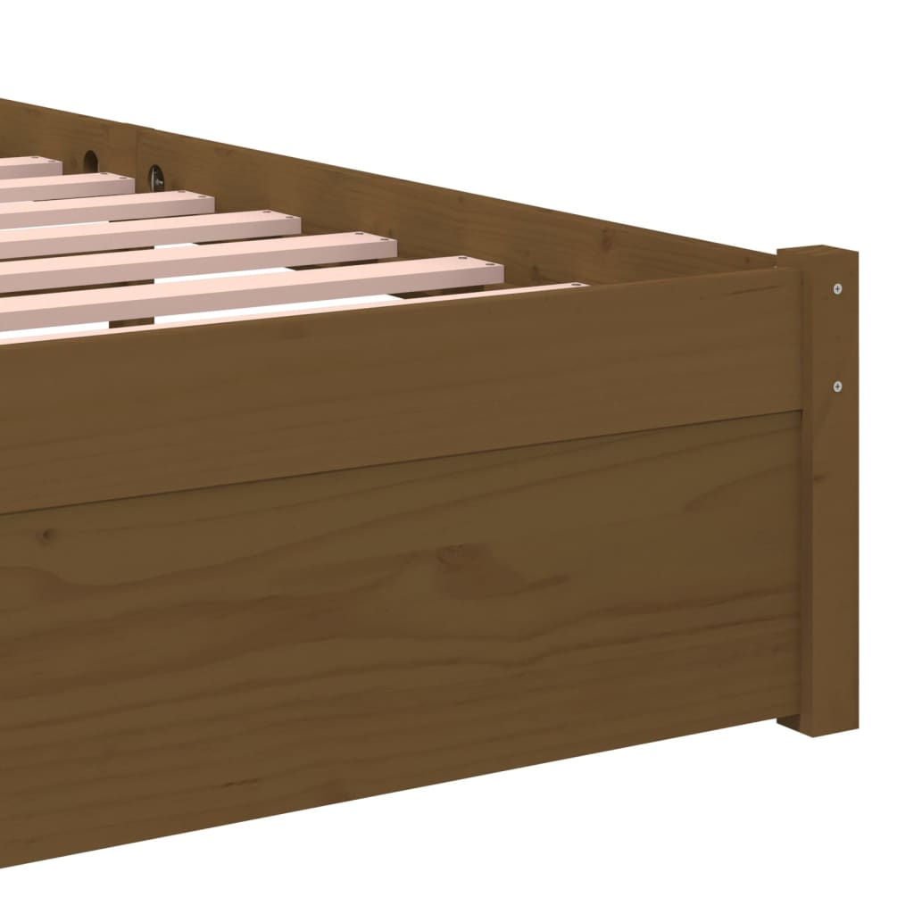 Bedframe massief hout honingbruin 90x190 cm is nu te koop bij PeponiXL, paradijselijk wonen!