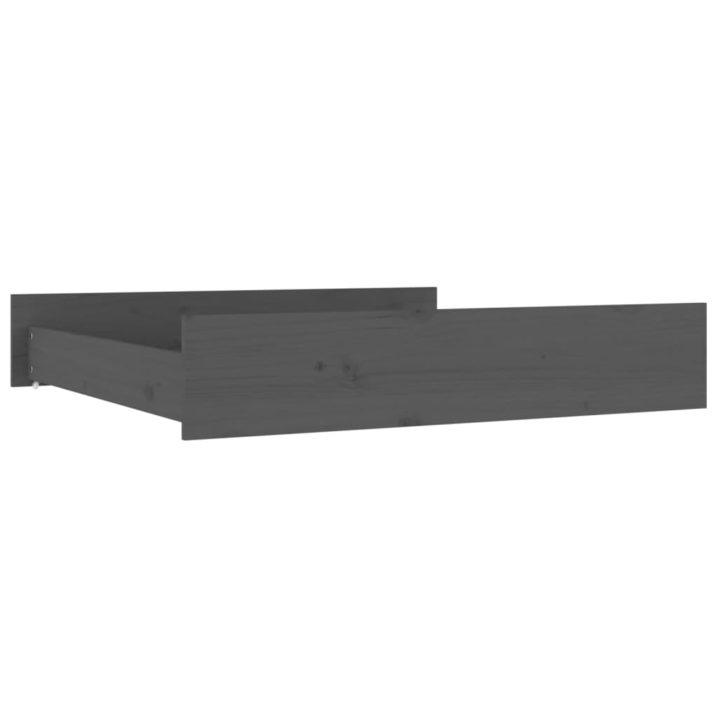 Bedlades 2 st massief grenenhout grijs is nu te koop bij PeponiXL, paradijselijk wonen!