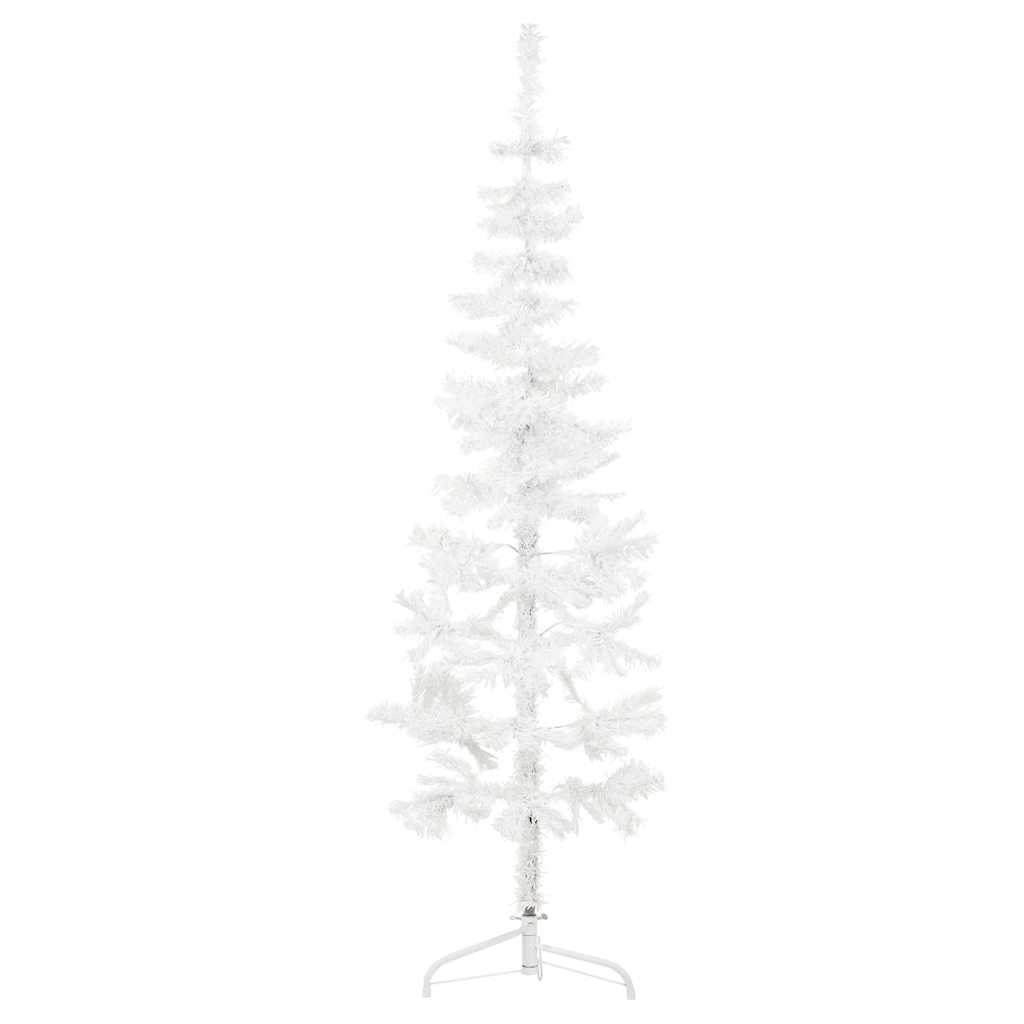 Kunstkerstboom half met standaard smal 120 cm wit is nu te koop bij PeponiXL, paradijselijk wonen!