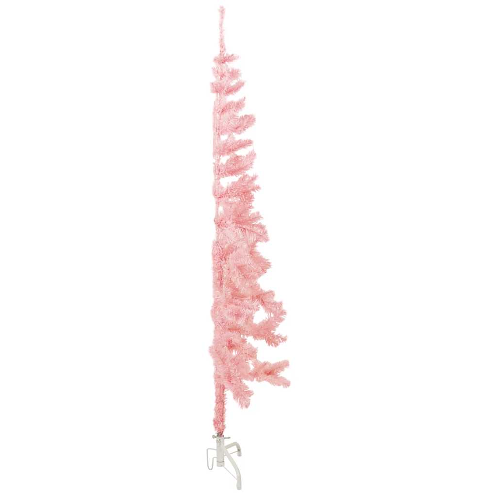 Kunstkerstboom half met standaard smal 150 cm roze is nu te koop bij PeponiXL, paradijselijk wonen!