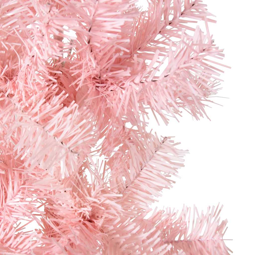 Kunstkerstboom half met standaard smal 180 cm roze is nu te koop bij PeponiXL, paradijselijk wonen!