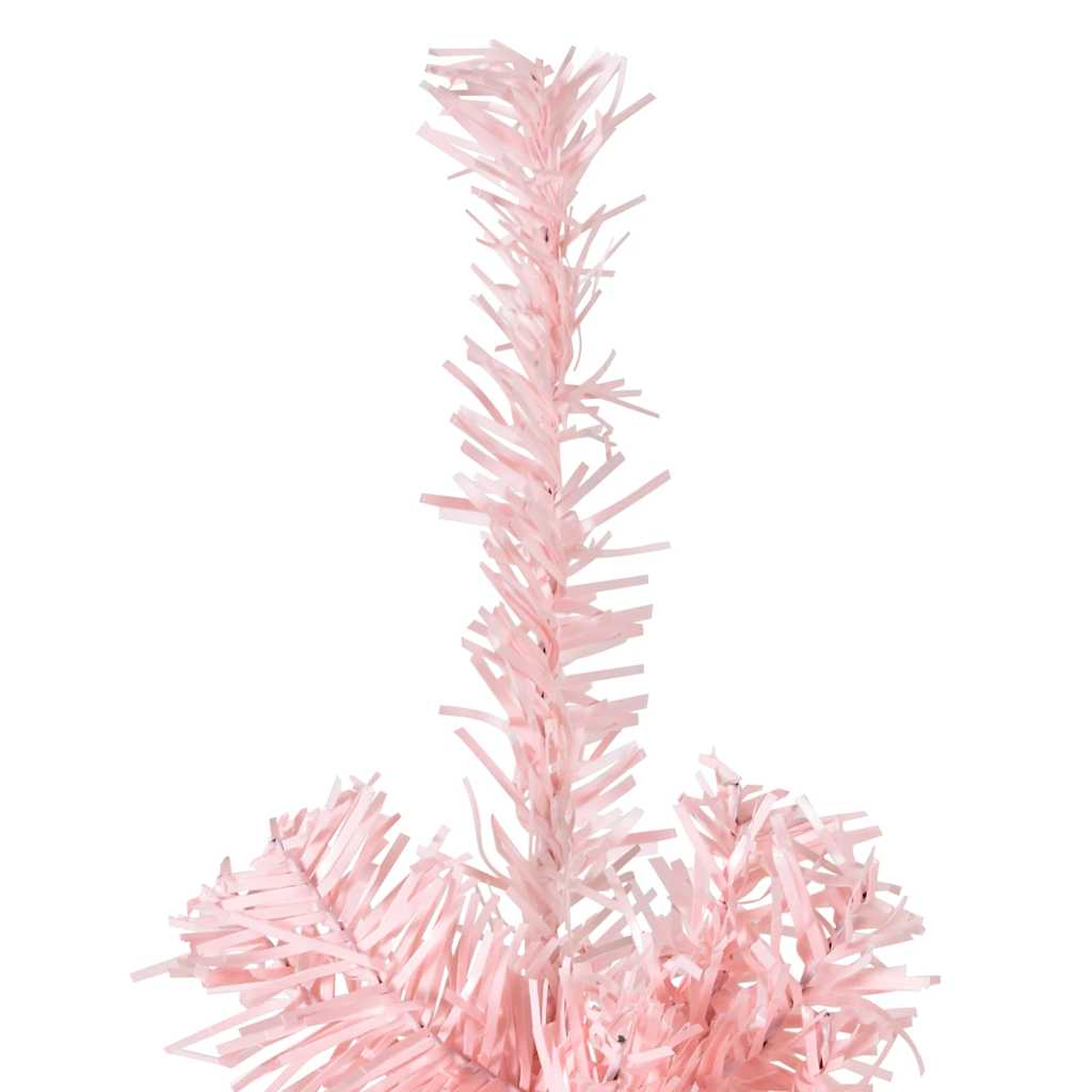 Kunstkerstboom half met standaard smal 210 cm roze is nu te koop bij PeponiXL, paradijselijk wonen!