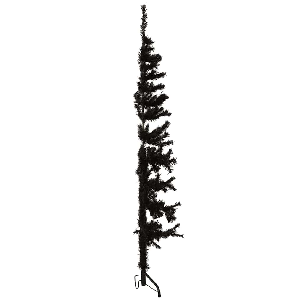 Kunstkerstboom half met standaard smal 120 cm zwart is nu te koop bij PeponiXL, paradijselijk wonen!